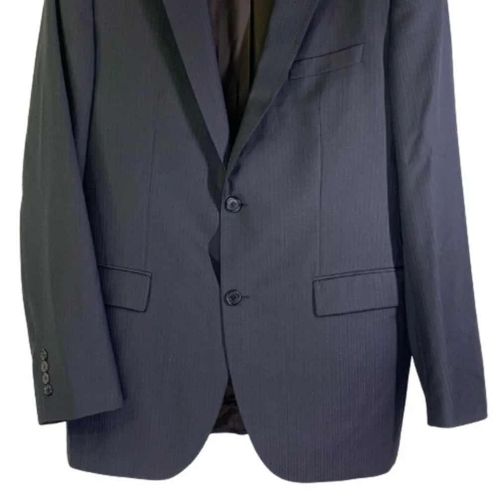 HUGO BOSS Grey Pinstripe‎ Wool Tesse Biella Suit Jacket